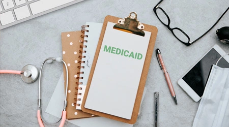 medical equipment on desk