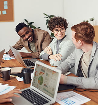 Employees in meeting