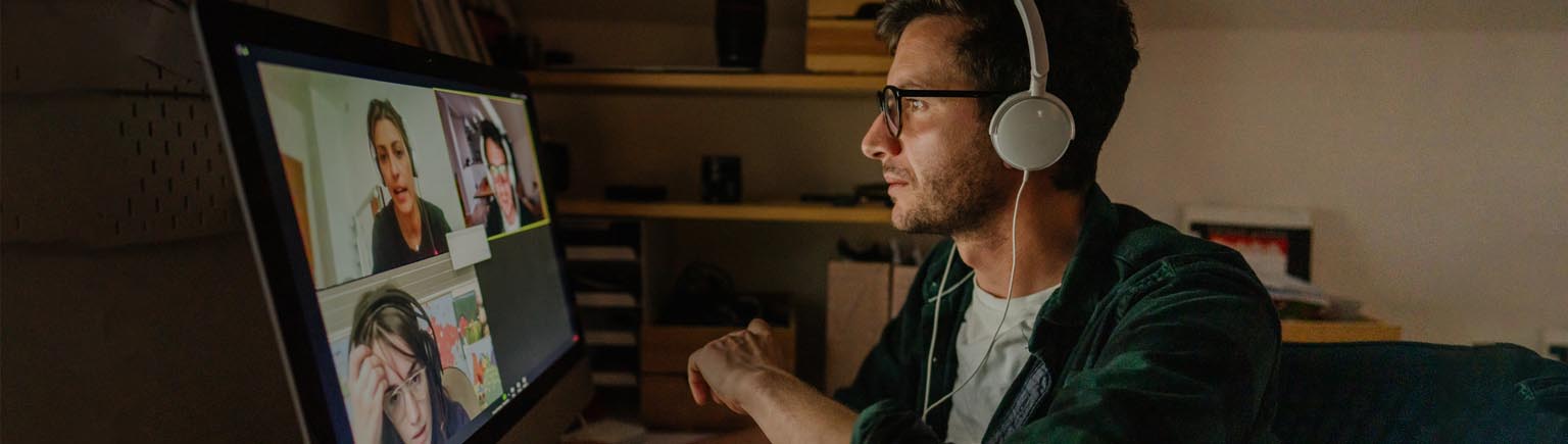 colleagues in a video conference