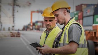 workers in manufacturing site