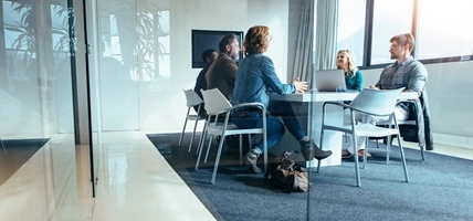 Business people having a team meeting in conference room