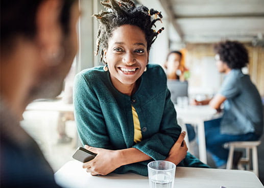 woman smiling