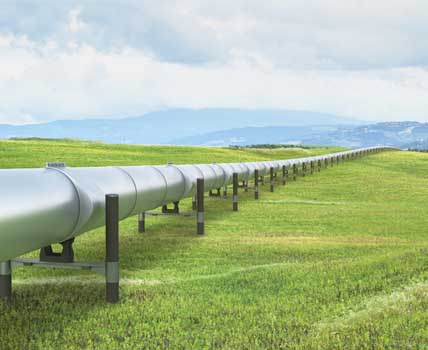 energy tubing in green field