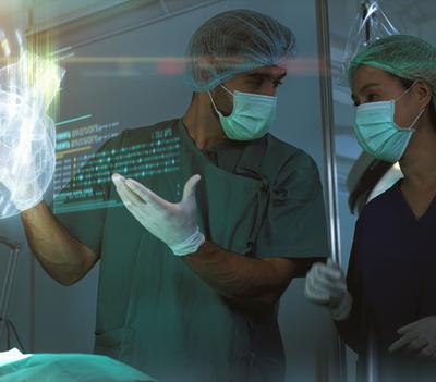 Doctors discussing something in operation theater