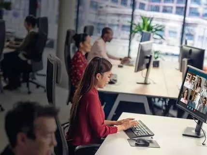 Women working in office