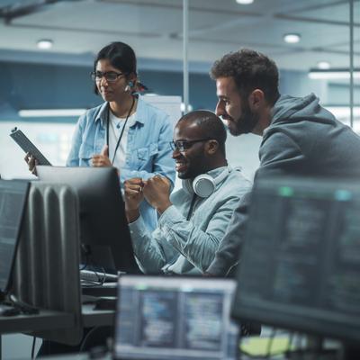 Diverse Group of Professionals Meeting in Modern Office