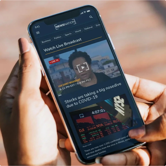 Newsnation application running on smartphone